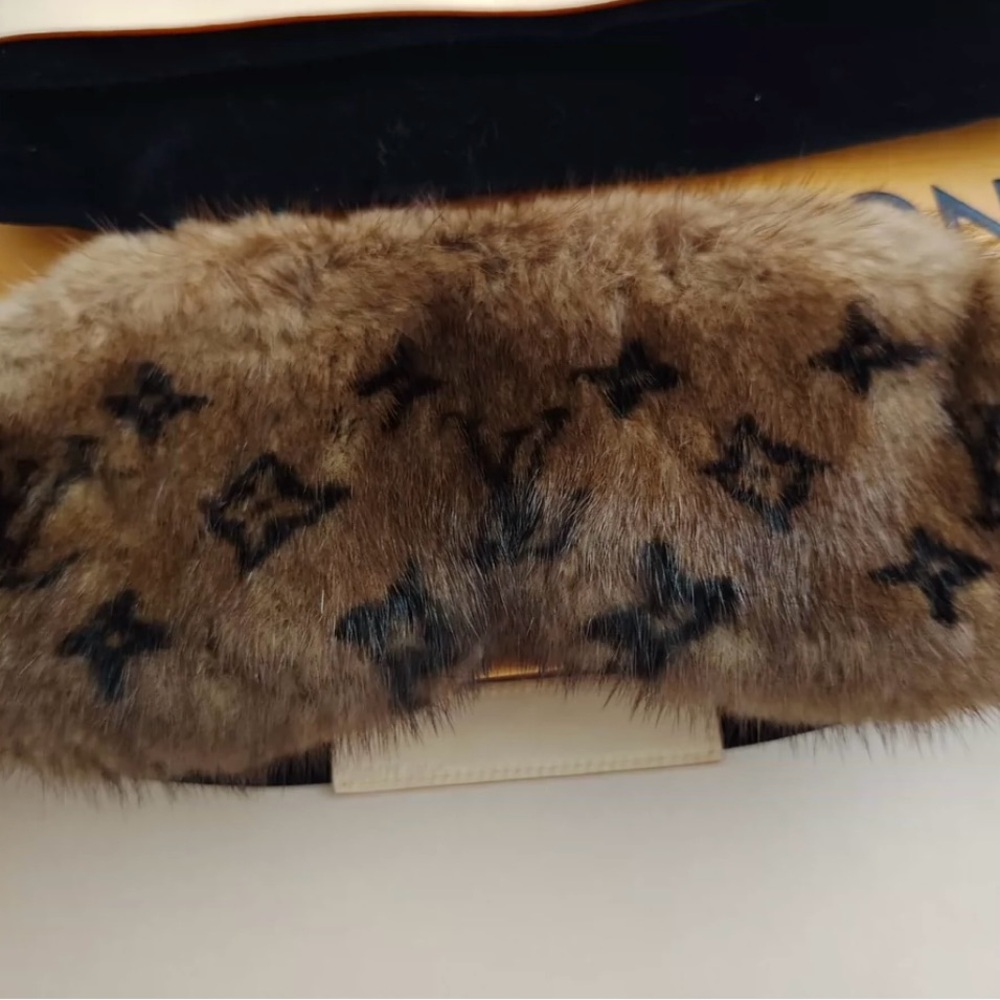 Louis Vuitton Brown Fur Eye Mask
